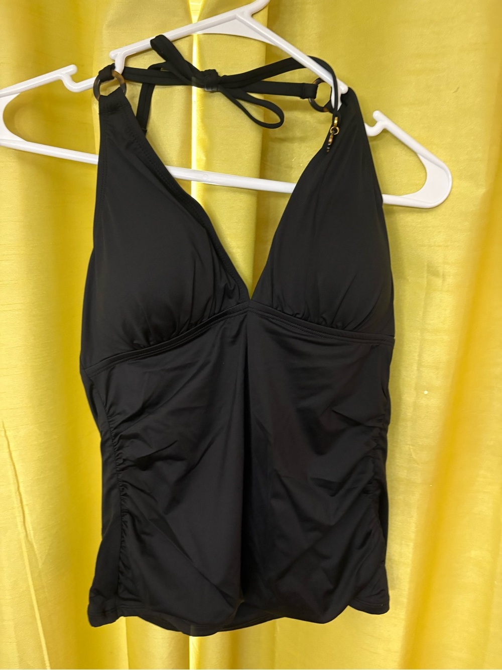 Tommy Bahama Black Halter One-Piece Swim Tank